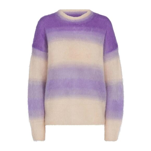 Isabel Marant Étoile Drussell Striped Mohairblend Sweater - XS - Purple - Picture 1 of 5